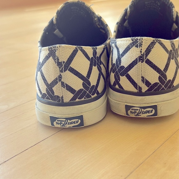 Women’s Milly for Sperry Top Sider Shoes - Navy Blue Link Pattern - Picture 7 of 12